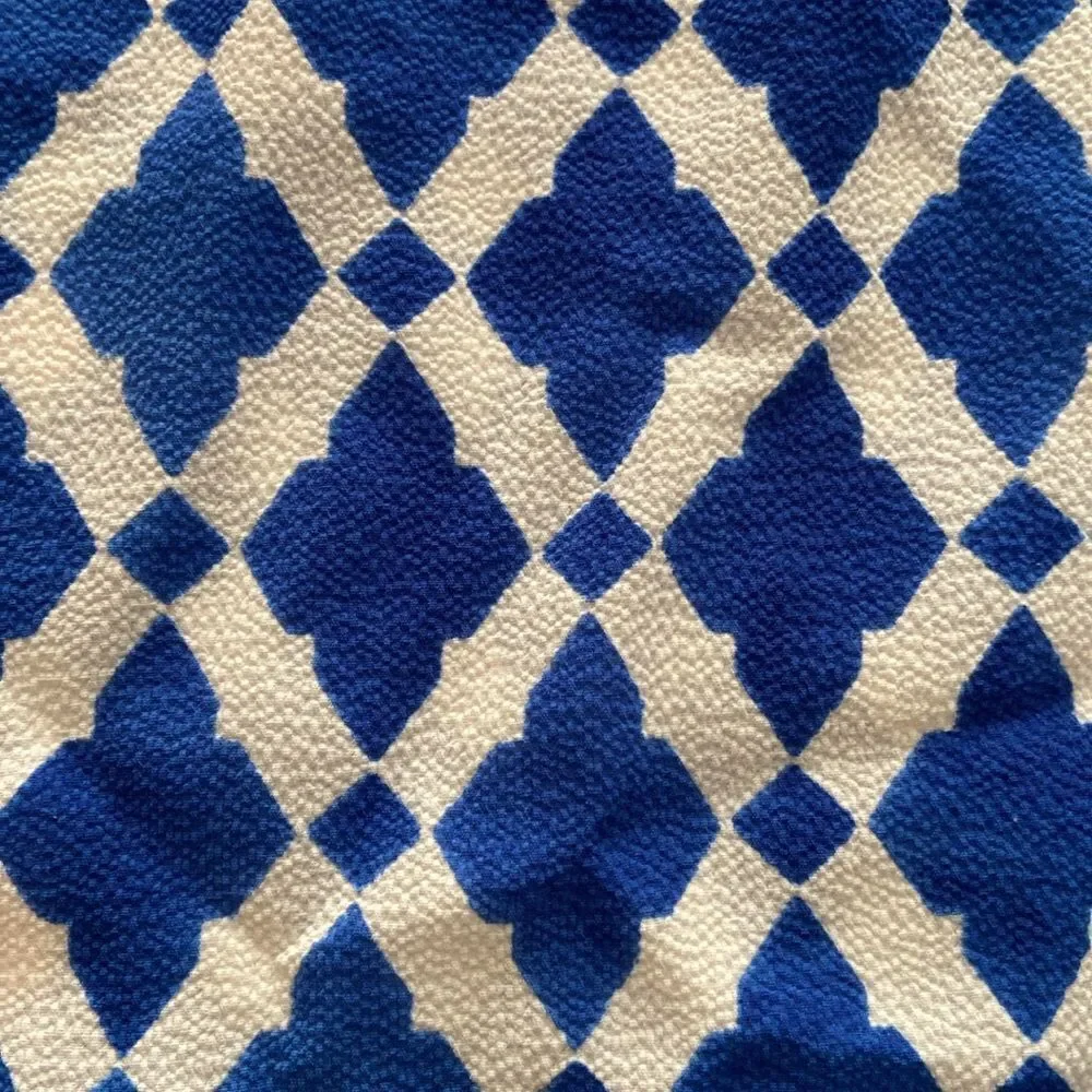 Mud pie Blue Geometric Blouse Ladies Large